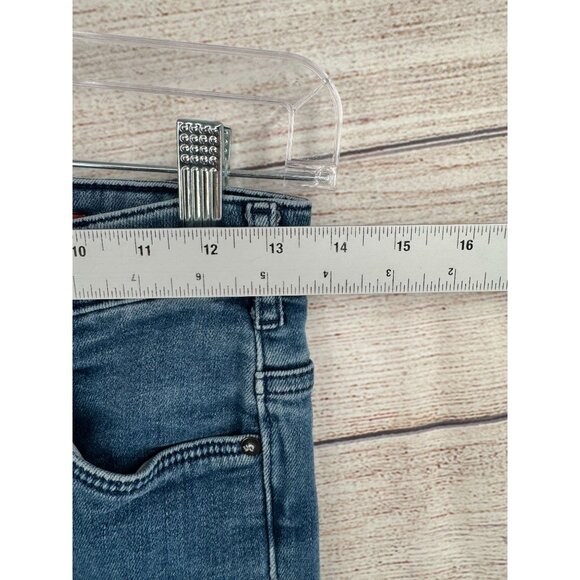 Pilcro The Icon Flare High Rise Jeans Men's Size 26 Blue Medium Wash Denim - Picture 11 of 13